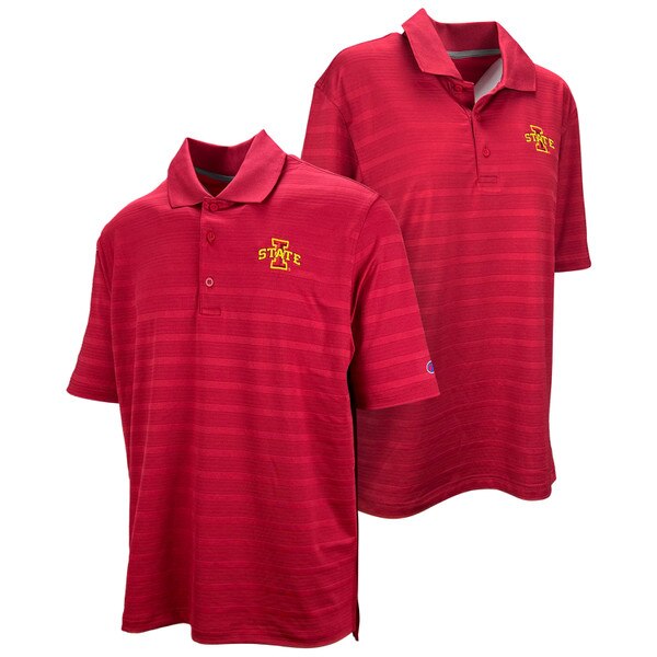 Champion® I-State Striped Cardinal Polo